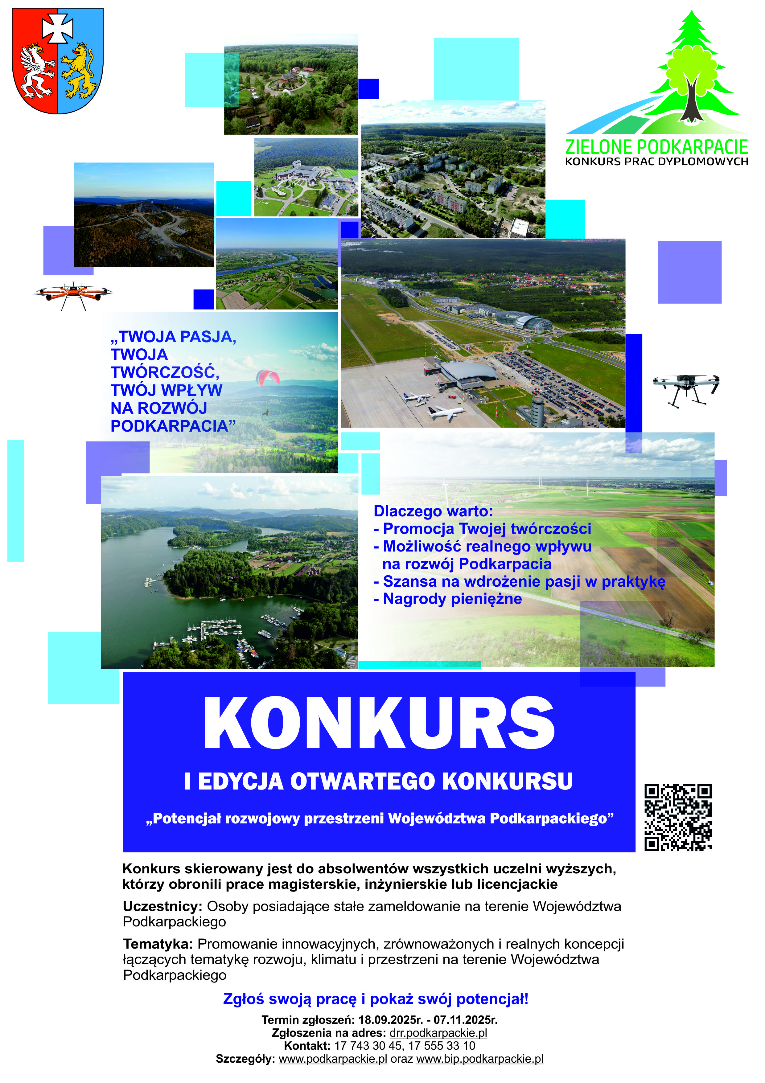 Plakat informujący o szczegółach konkursu