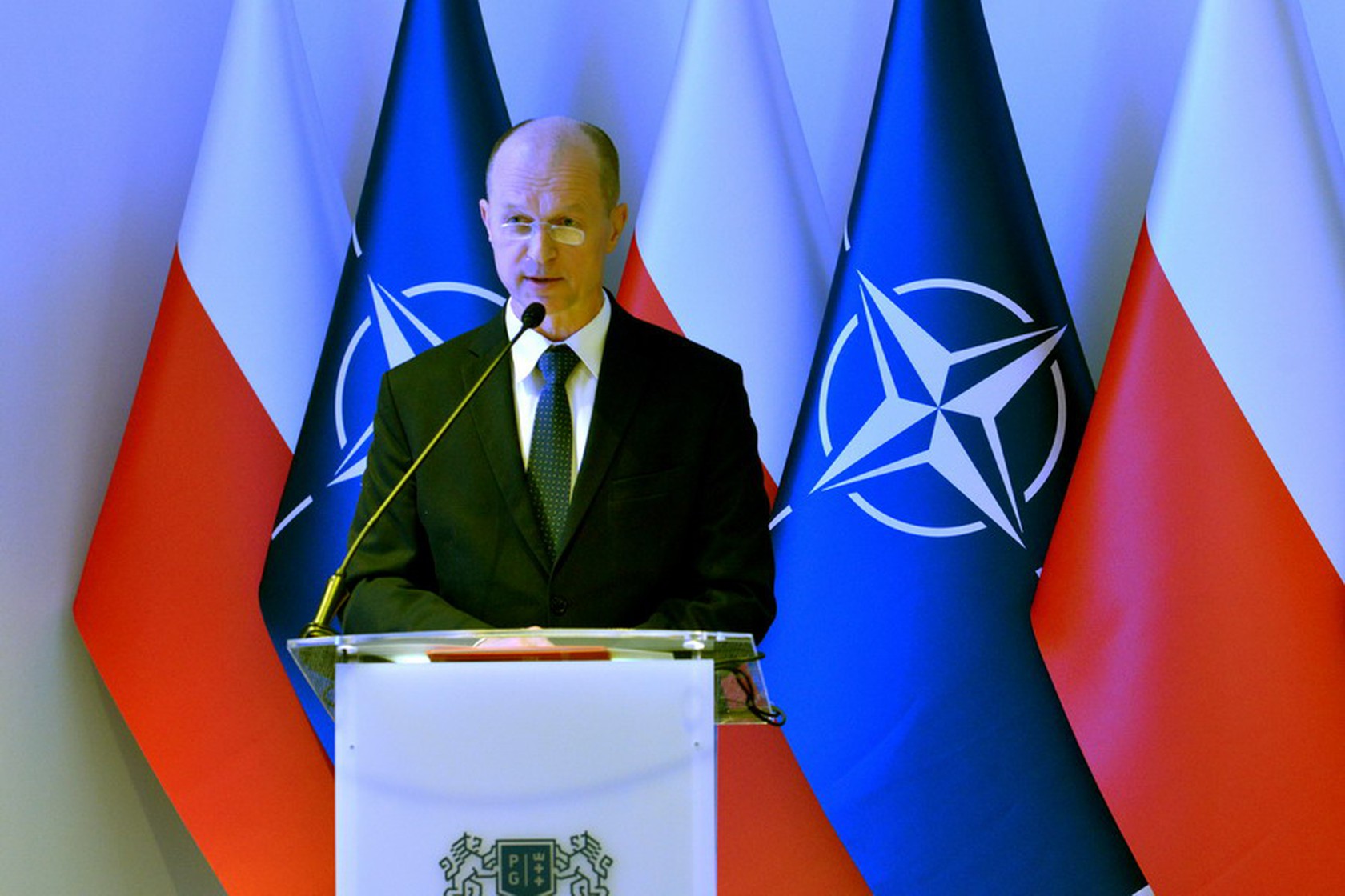 Gen. bryg. rez. Andrzej Kowalski, Zastępca Szefa Biura Bezpieczeństwa Narodowego, odczytujący list od Karola Nawrockiego, prezydenta RP fot. Krzysztof Krzempek/PG