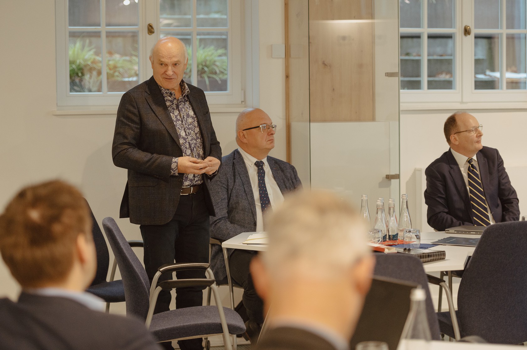 Paweł Olechnowicz, ekspert w dziedzinie energetyki podczas konwersatorium naukowego „Oblicza Climate Tech w transformacji energetycznej i naprawie klimatu Regionu Morza Bałtyckiego – wyzwania dla Pomorza” na PG. Fot. Bartosz Bańka/PG