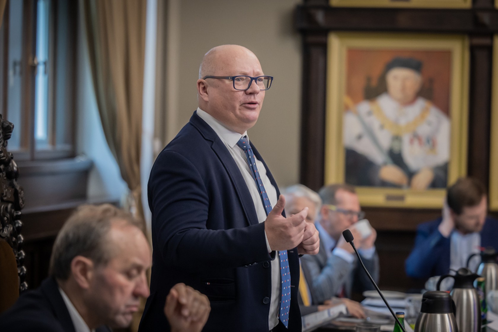 Prof. Krzysztof Wilde, rektor PG podczas drugiego spotkania z cyklu „Kluczowe wyzwania rozwojowe Pomorza”. Fot. Krzysztof Mystkowski/PG