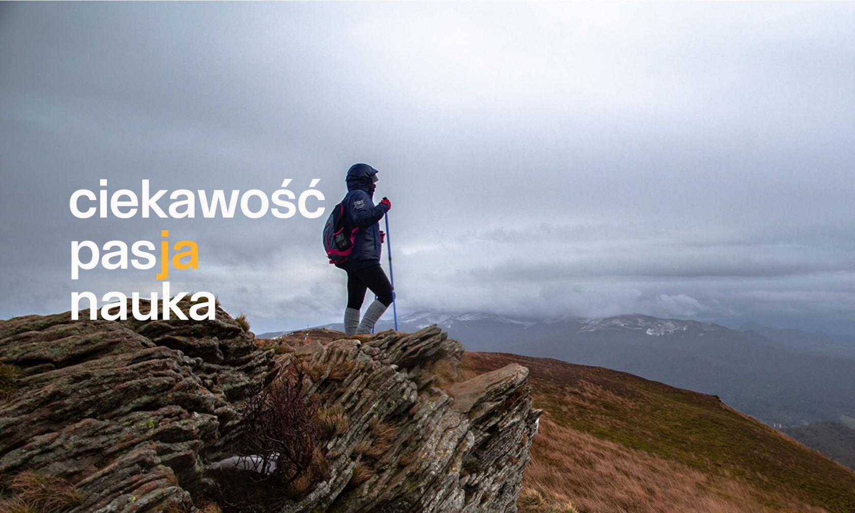 człowiek na górze