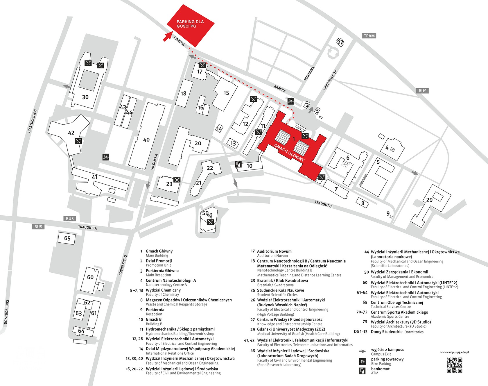 Mapa kampusu PG